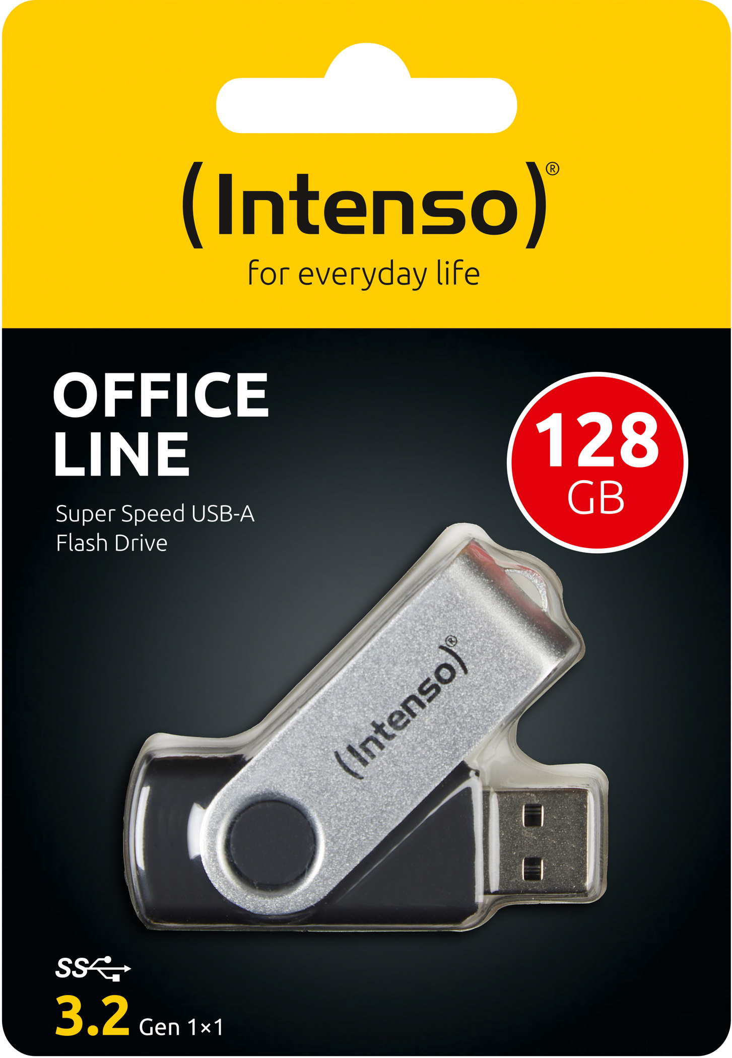 Intenso USB Stick 128GB Speicherstick Office Line USB 3.2 Gen. 1x1 USB-A