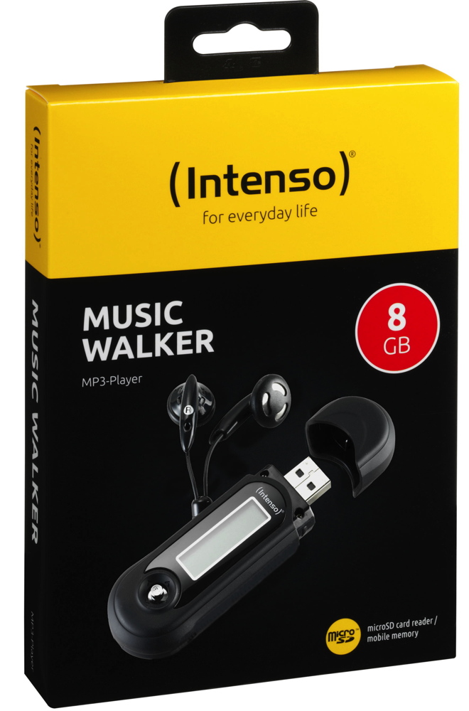 Intenso MP3 Player Music Walker 8GB Display Batteriebetrieb schwarz