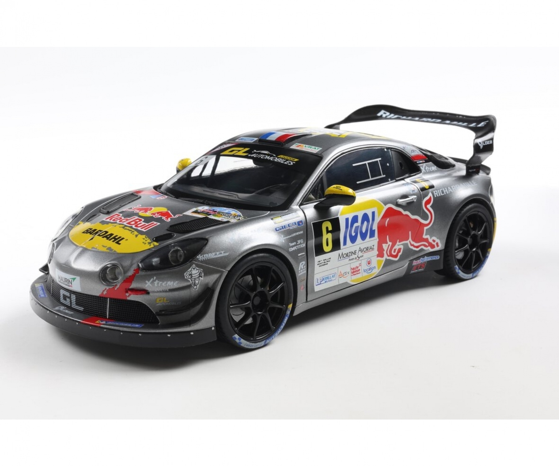 Solido Modellauto Maßstab 1:18 Alpine A110 RGT+ #6 grau 2024 Rallye Du Mont Blanc S1801630