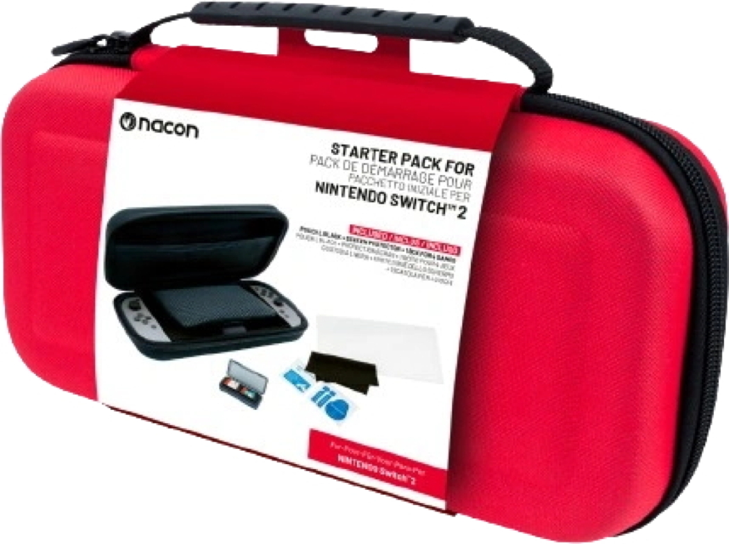 Nacon für Nintendo Switch 2 Tasche Hartschalentasche L Essential Pack rot NA028331