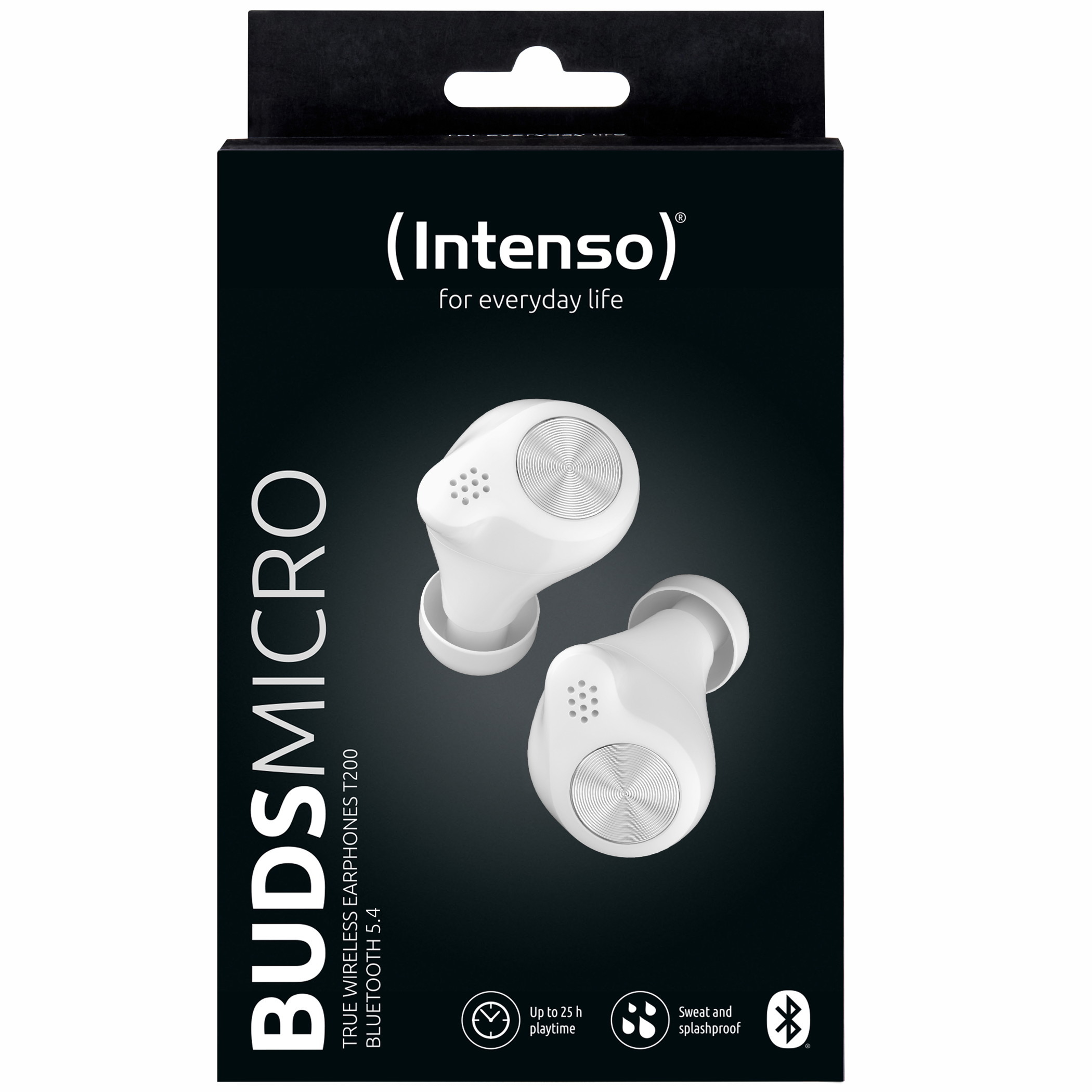 Intenso True Wireless Kopfh�rer T200 Bluetooth Buds MICRO Akku wei�