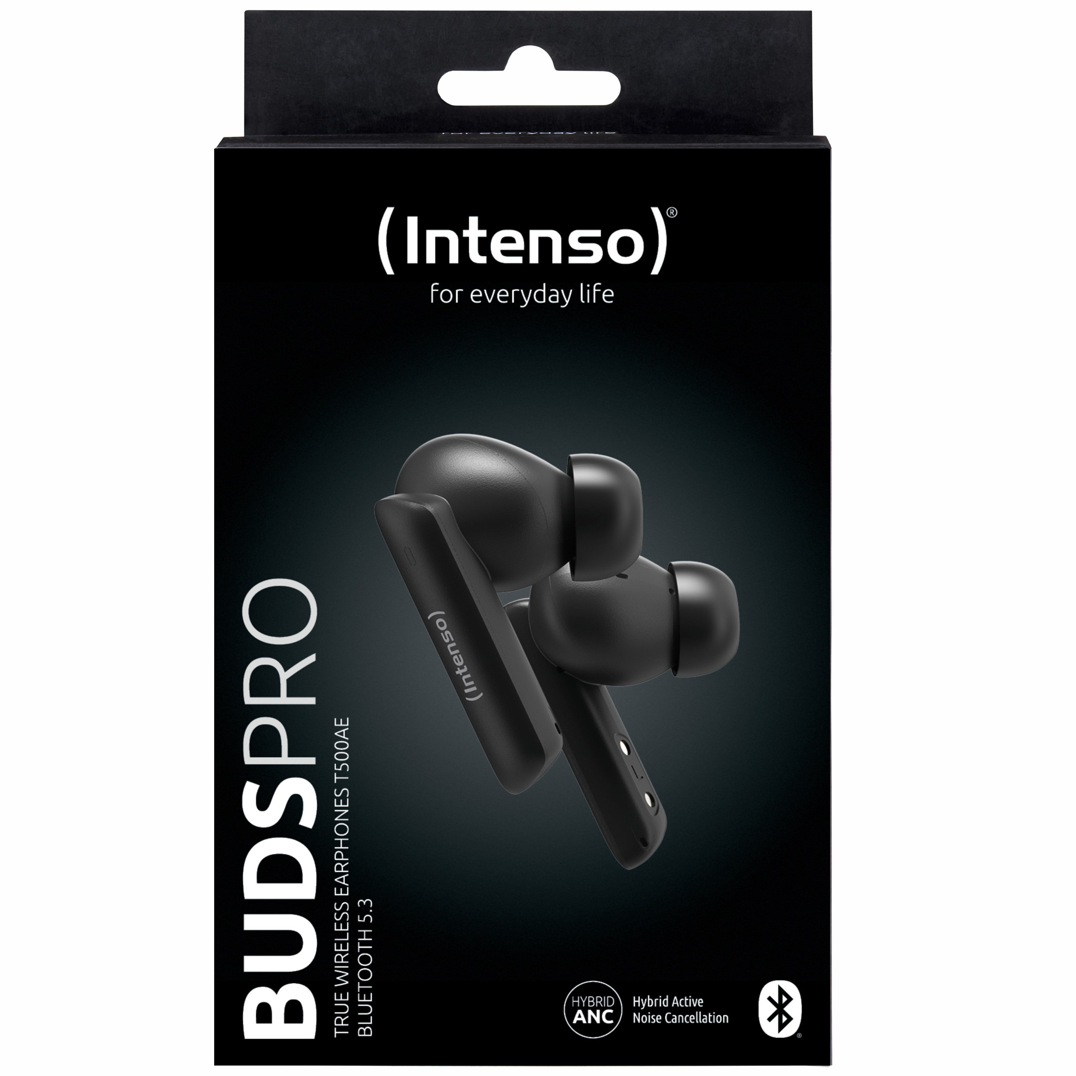 Intenso True Wireless Kopfhörer T500AE Bluetooth Buds Pro mit Akku schwarz