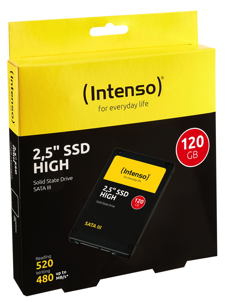 Intenso SSD interne Festplatte High Performance 3D Nand 2,5 Zoll 120GB SATA III