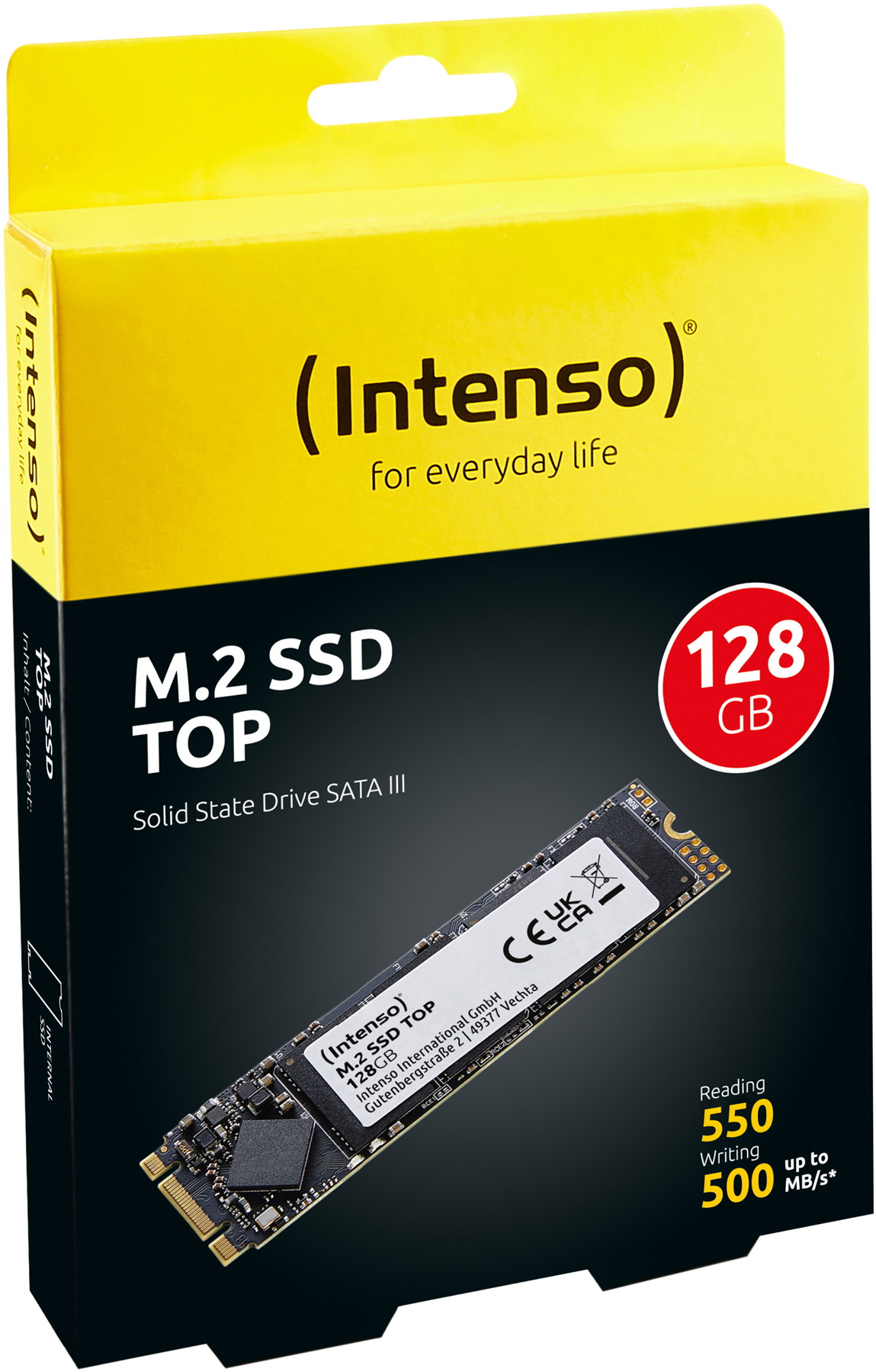 Intenso SSD M.2 2280 interne Festplatte Top Performance 3D Nand 128GB