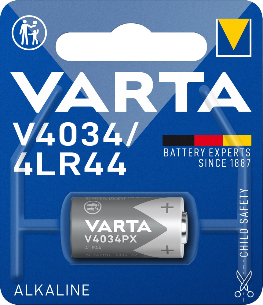 10 Varta V4034 Professional 4LR44 / PX 4LR44 Alkaline Knopfzelle Batterien Blister