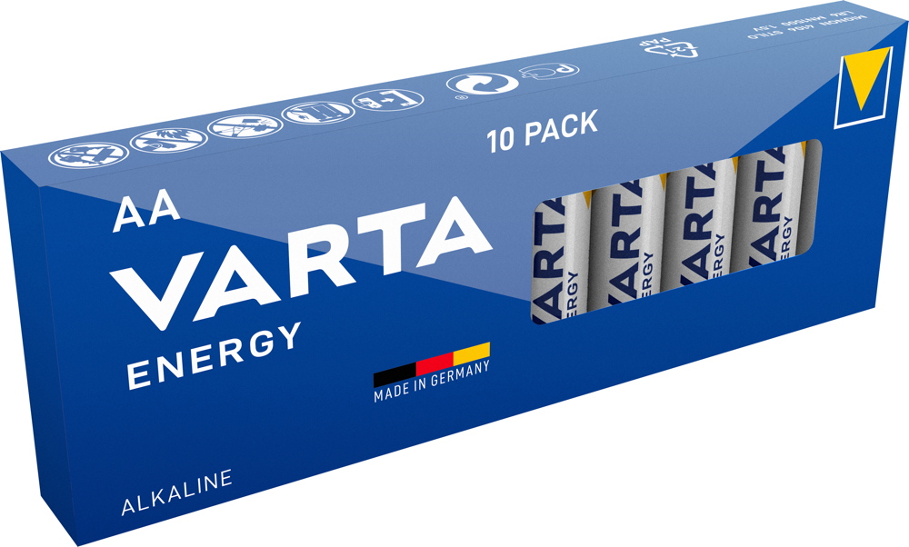 10 Varta 4106 Energy AA / Mignon Alkaline Batterien im 10er Karton