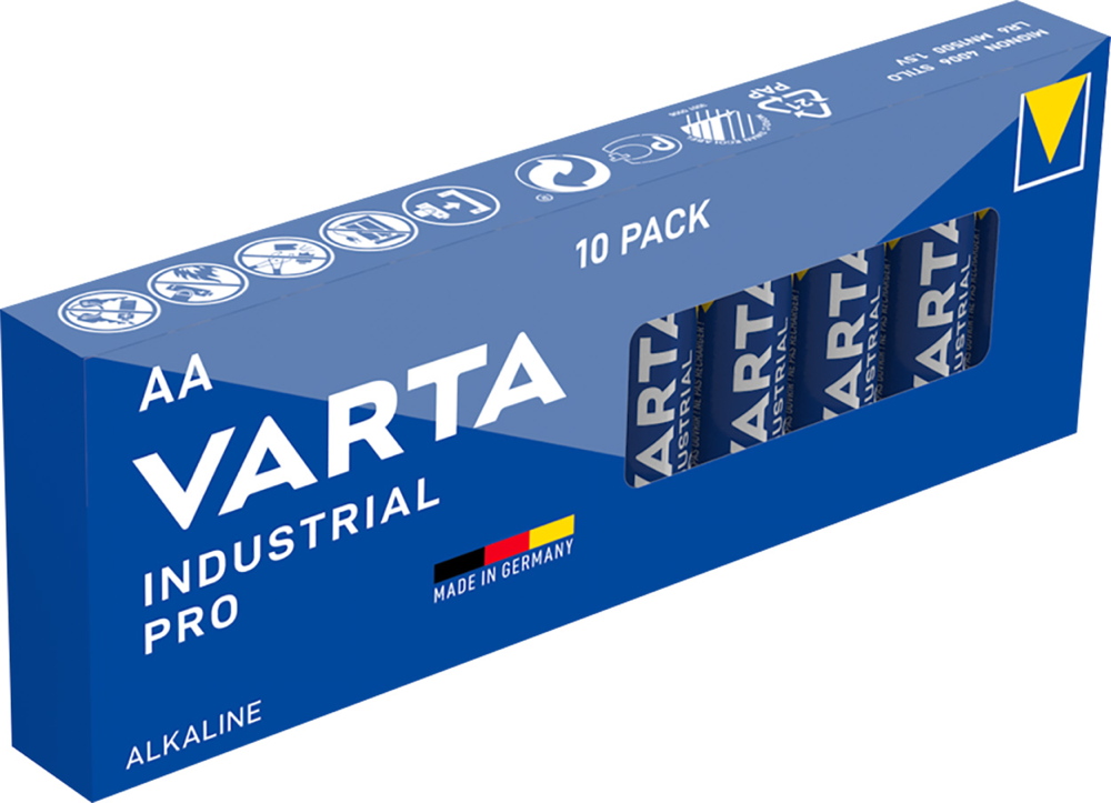 10 Varta 4006 Industrial Pro AA / Mignon Alkaline Batterien im 10er Karton