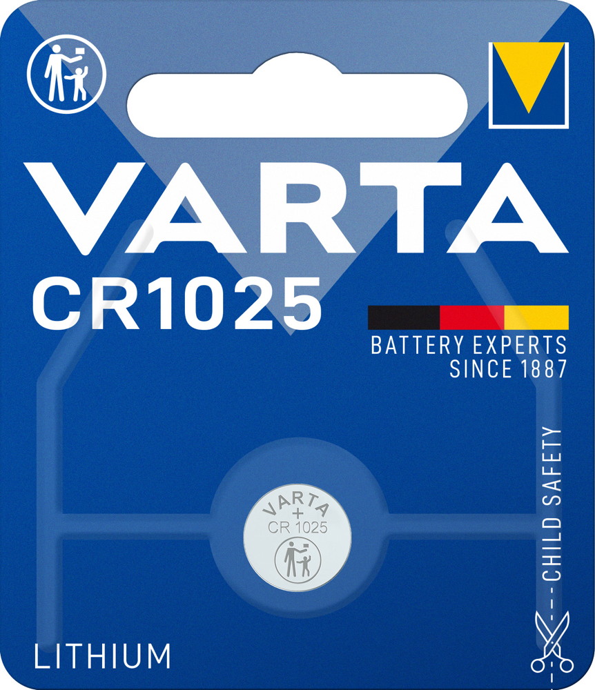 1 Varta 6125 Professional CR 1025 Lithium Knopfzelle Batterie Blister