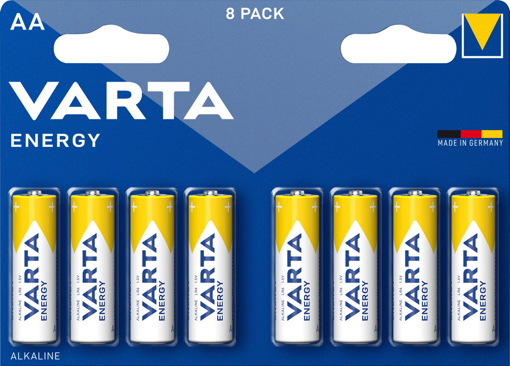 80 Varta 4106 Energy AA / Mignon Alkaline Batterien im 8er Blister