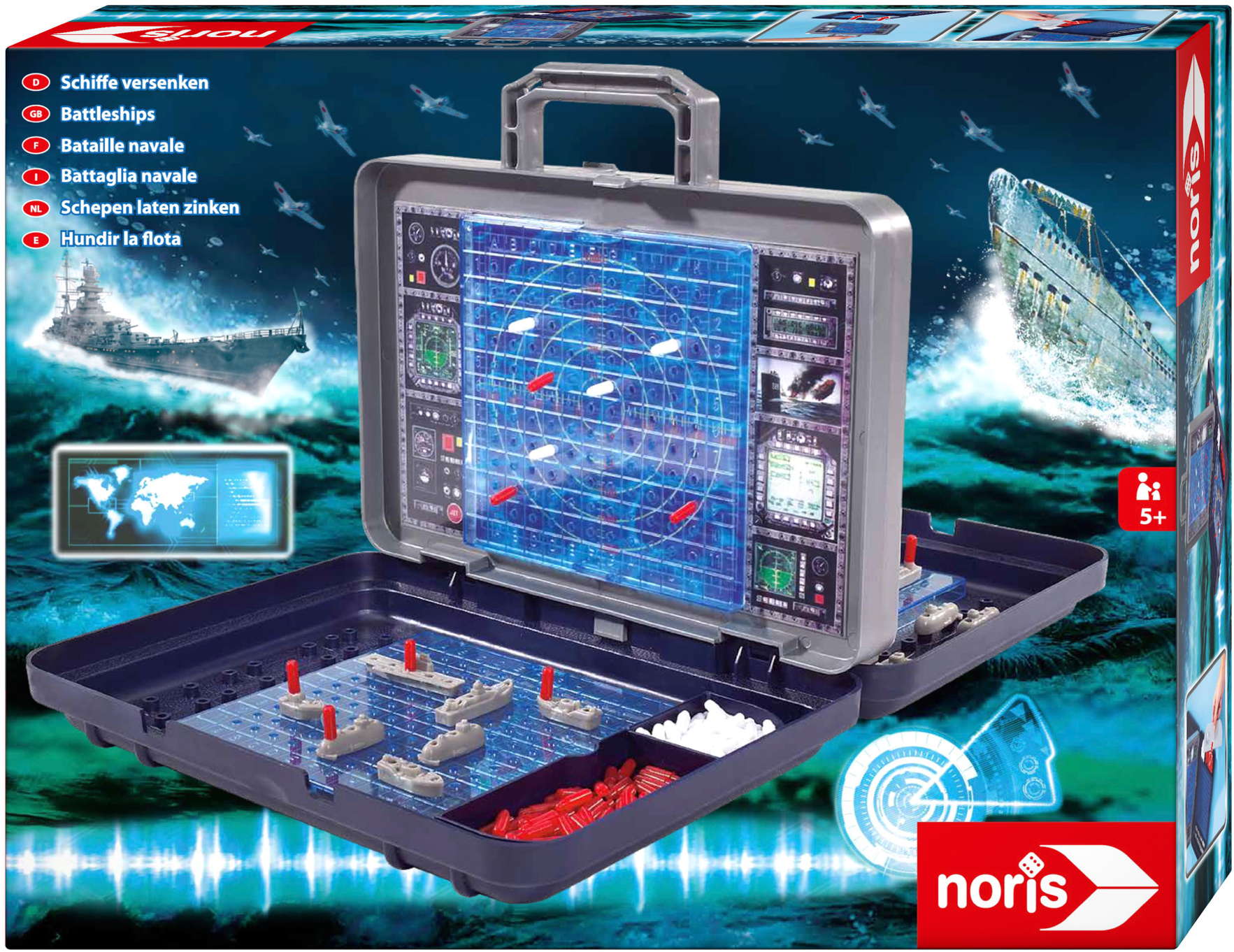 Noris Familienspiel Strategiespiel Schiffe versenken 606100335