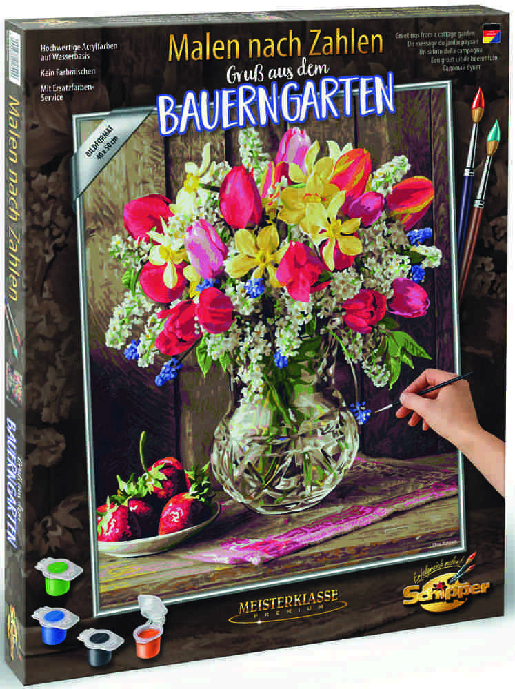 Schipper Malen nach Zahlen Master Class Premium 40x50cm Ein Gruß aus dem Bauerngarten 609130790