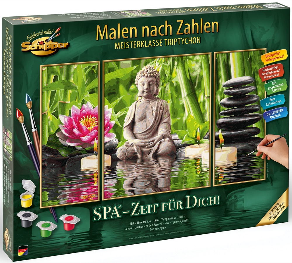 Schipper Malen nach Zahlen Master Class Triptychon 50x80cm SPA - Zeit für Dich! 609260750