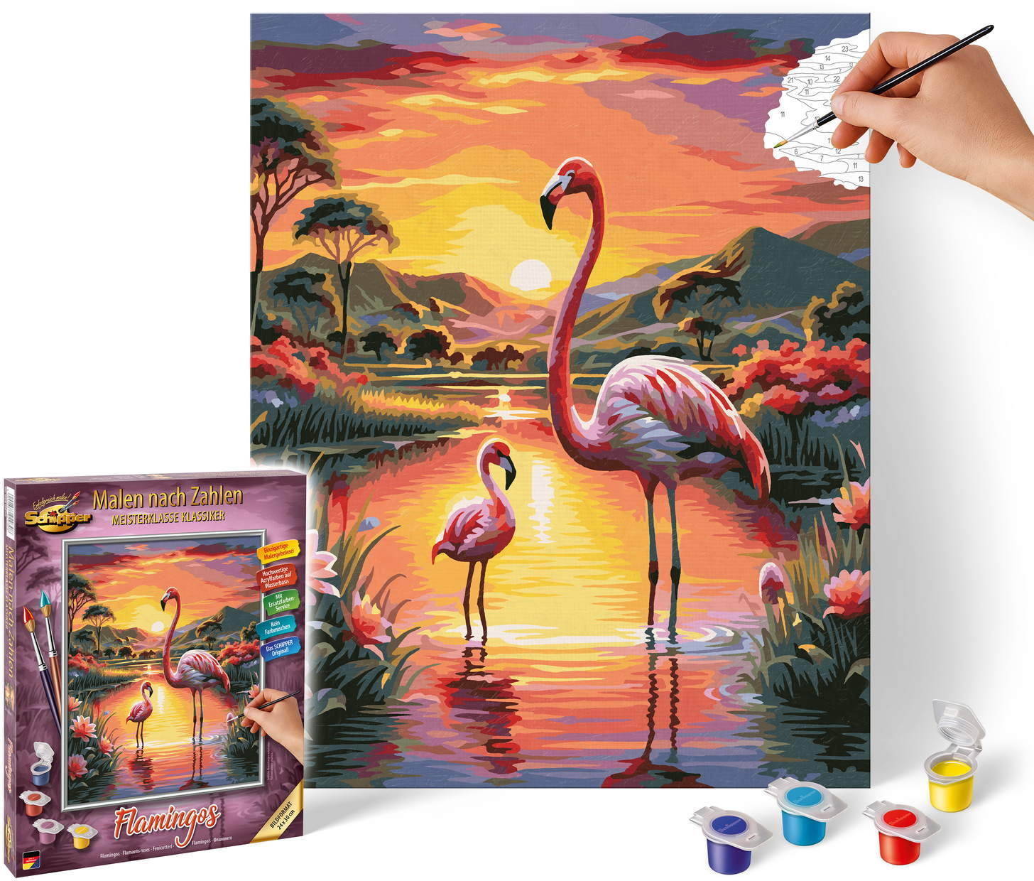Schipper Malen nach Zahlen Master Class Classic 24x30cm Flamingos 609240930