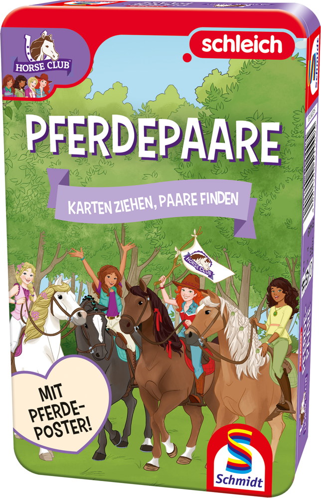 Schmidt Spiele Reisespiel Kartenspiel Schleich, Pferde Paare 51449