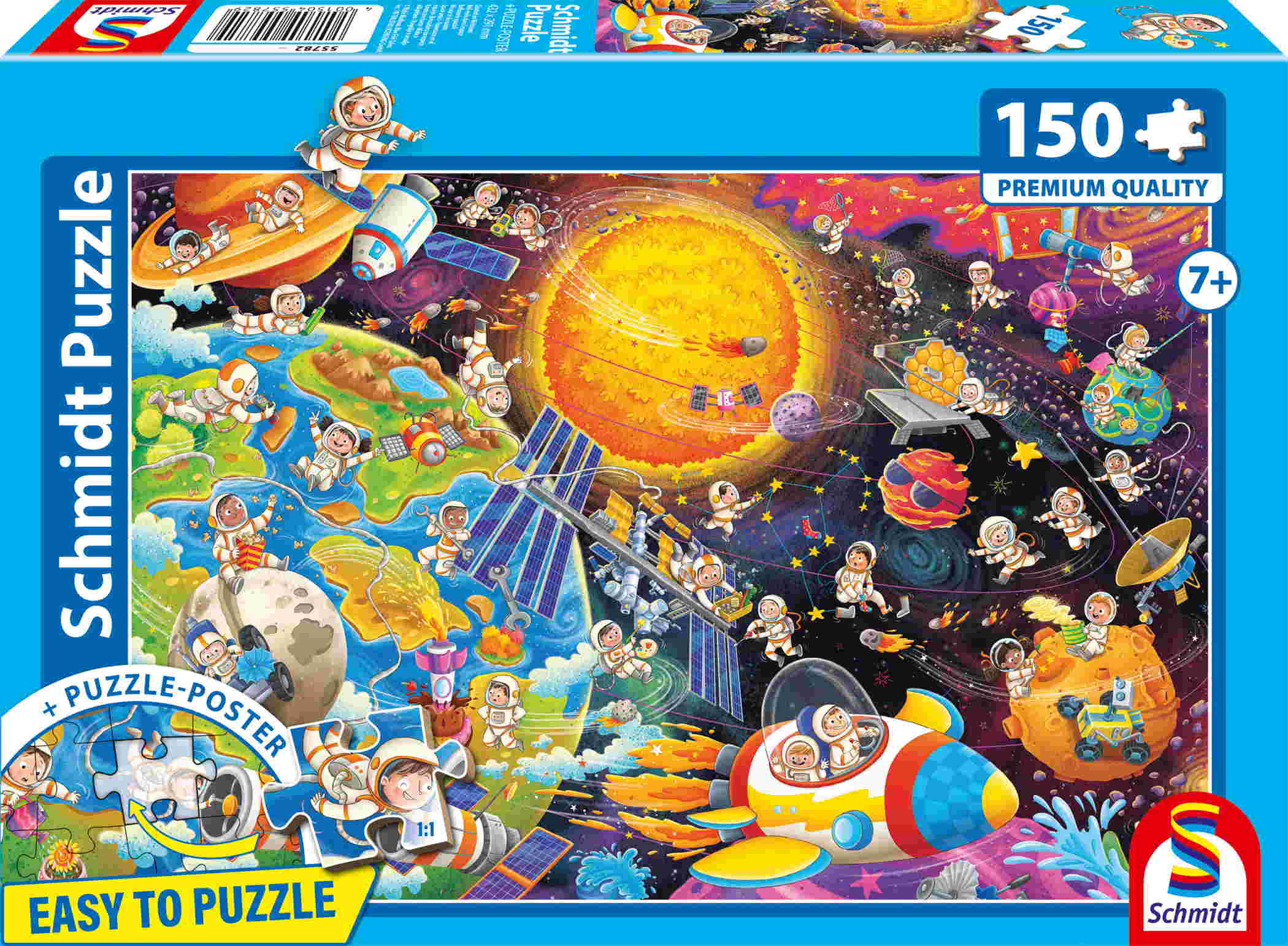 150 Teile Schmidt Spiele Kinder Puzzle Quatsch im Weltraum 55782
