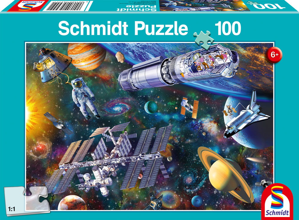 100 Teile Schmidt Spiele Kinder Puzzle Weltraumspaß 56455