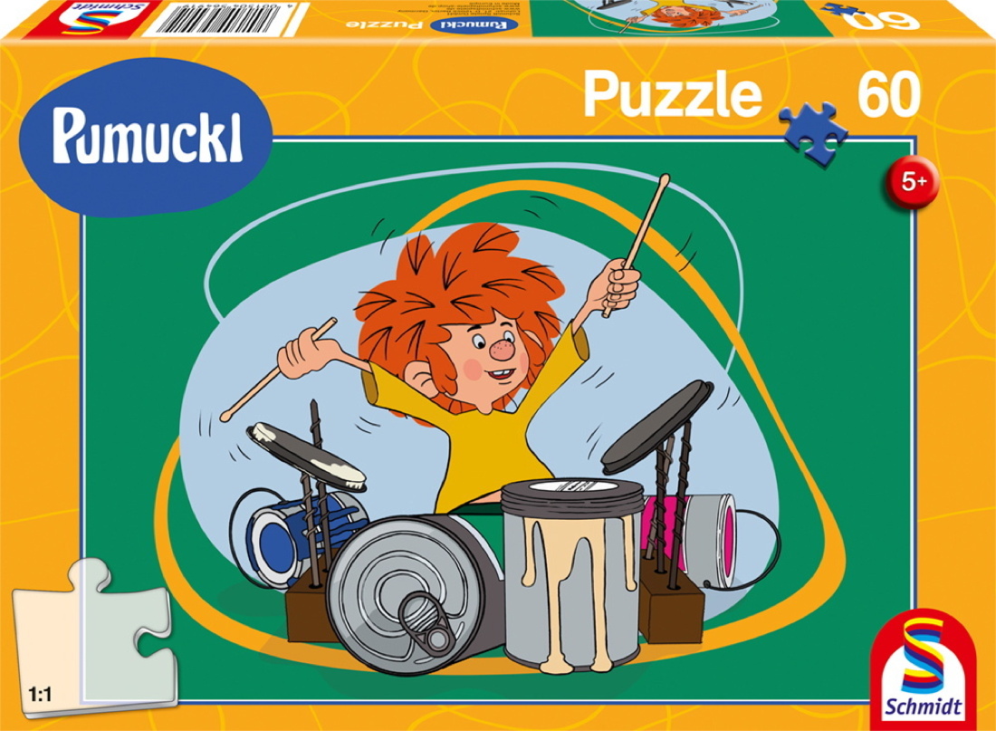 60 Teile Schmidt Spiele Kinder Puzzle Pumuckl spielt Schlagzeug 56491