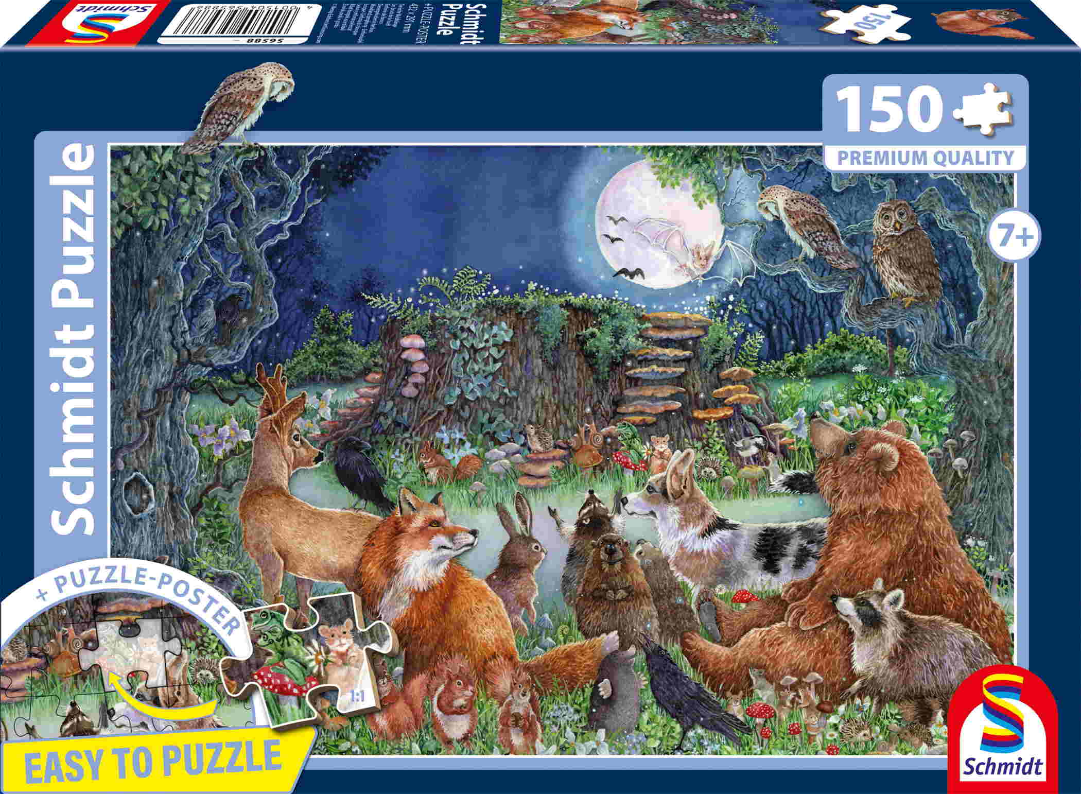 150 Teile Schmidt Spiele Kinder Puzzle Tierische Waldklänge 56588