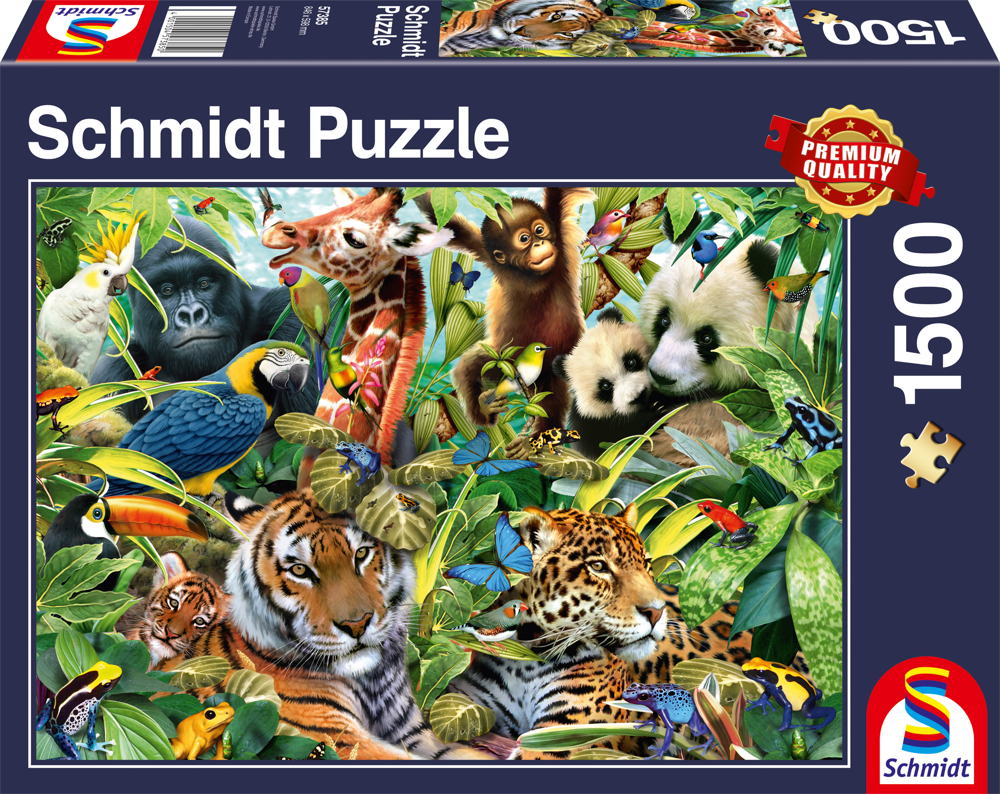 1500 Teile Schmidt Spiele Puzzle Kunterbunte Tierwelt 57385