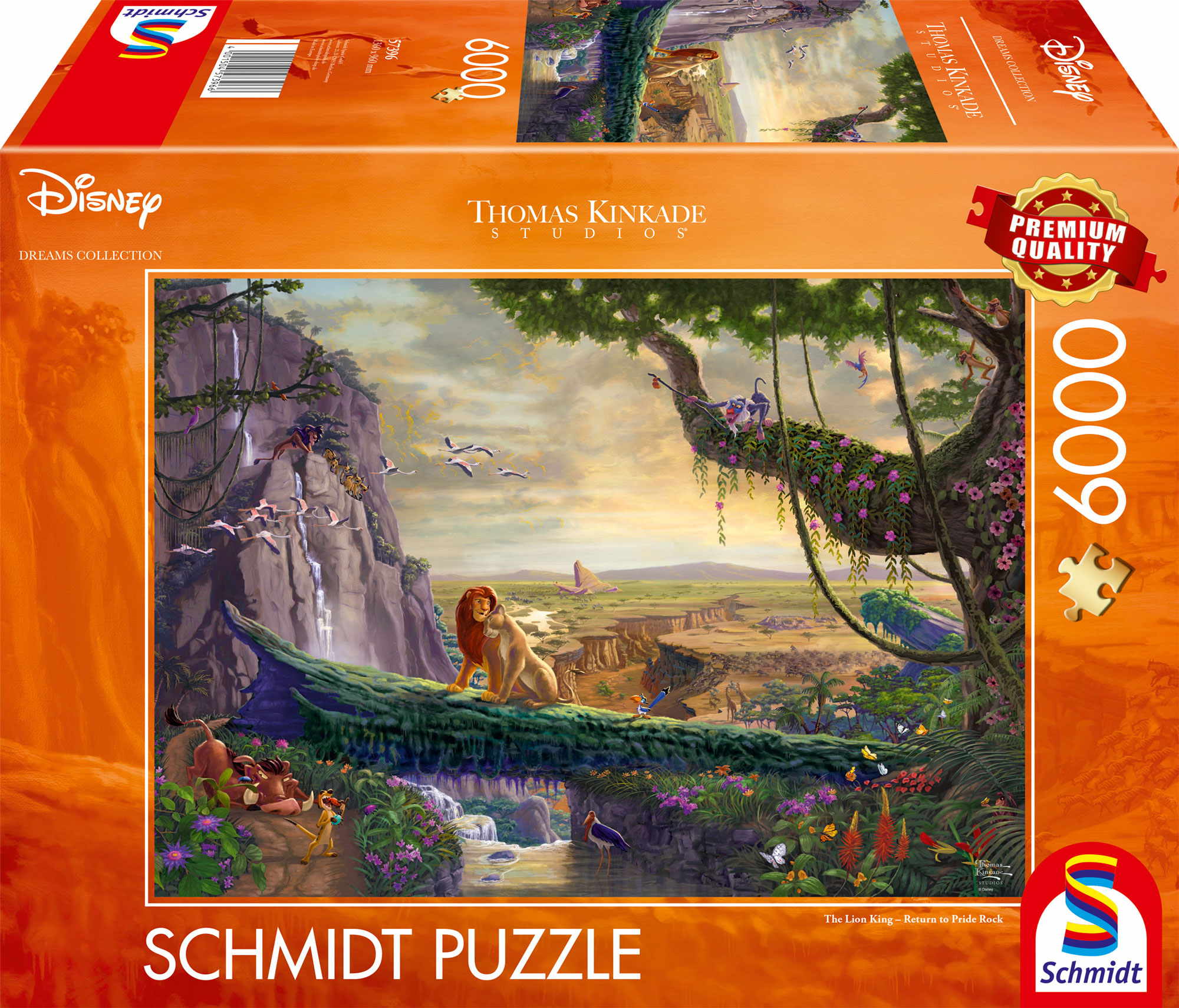 6000 Teile Schmidt Spiele Puzzle Thomas Kinkade Disney The Lion King Return to Pride Rock 57396