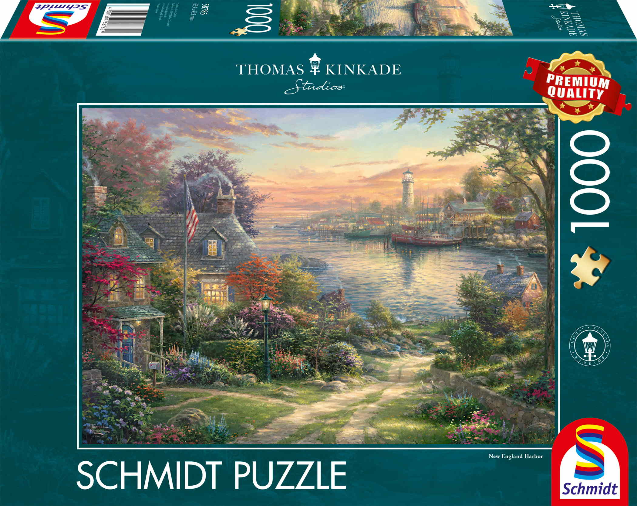 1000 Teile Schmidt Spiele Puzzle Thomas Kinkade Hafen in Neuengland 58785