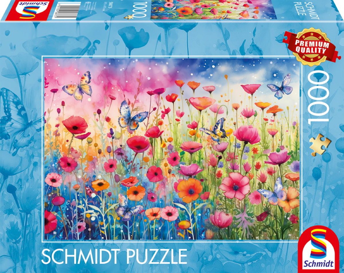1000 Teile Schmidt Spiele Puzzle Mohnblumenwiese 58873