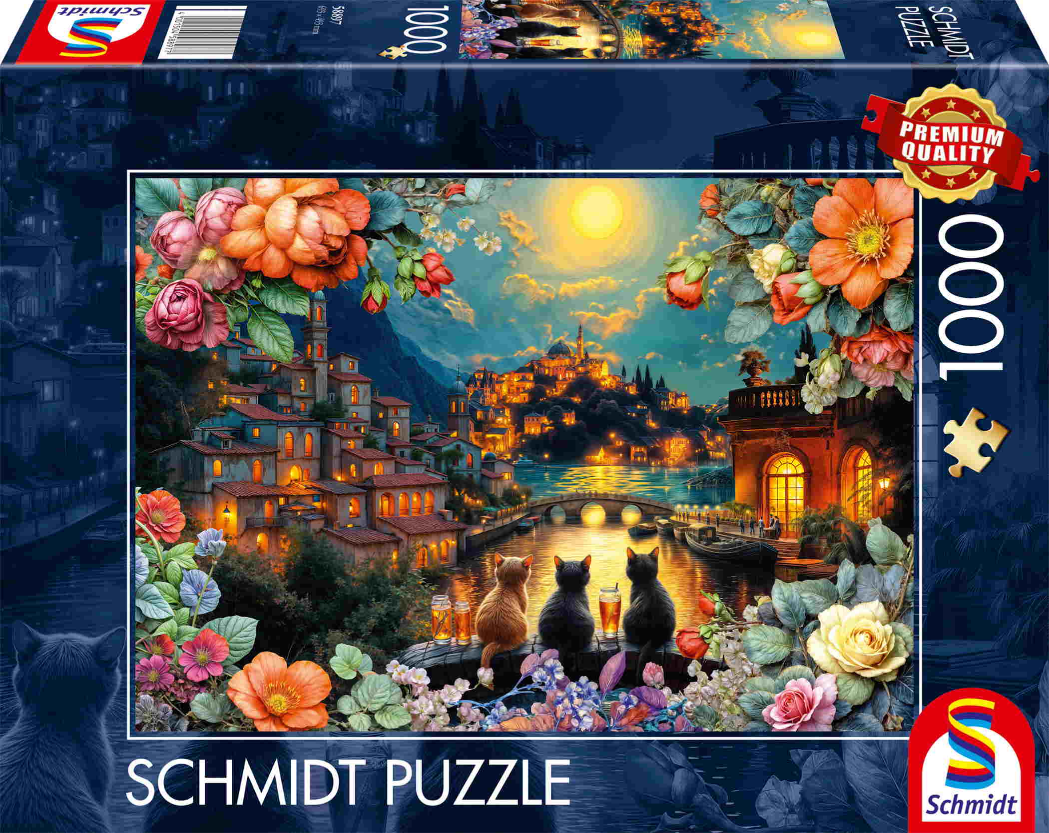 1000 Teile Schmidt Spiele Puzzle Trio im Mondlicht 58897