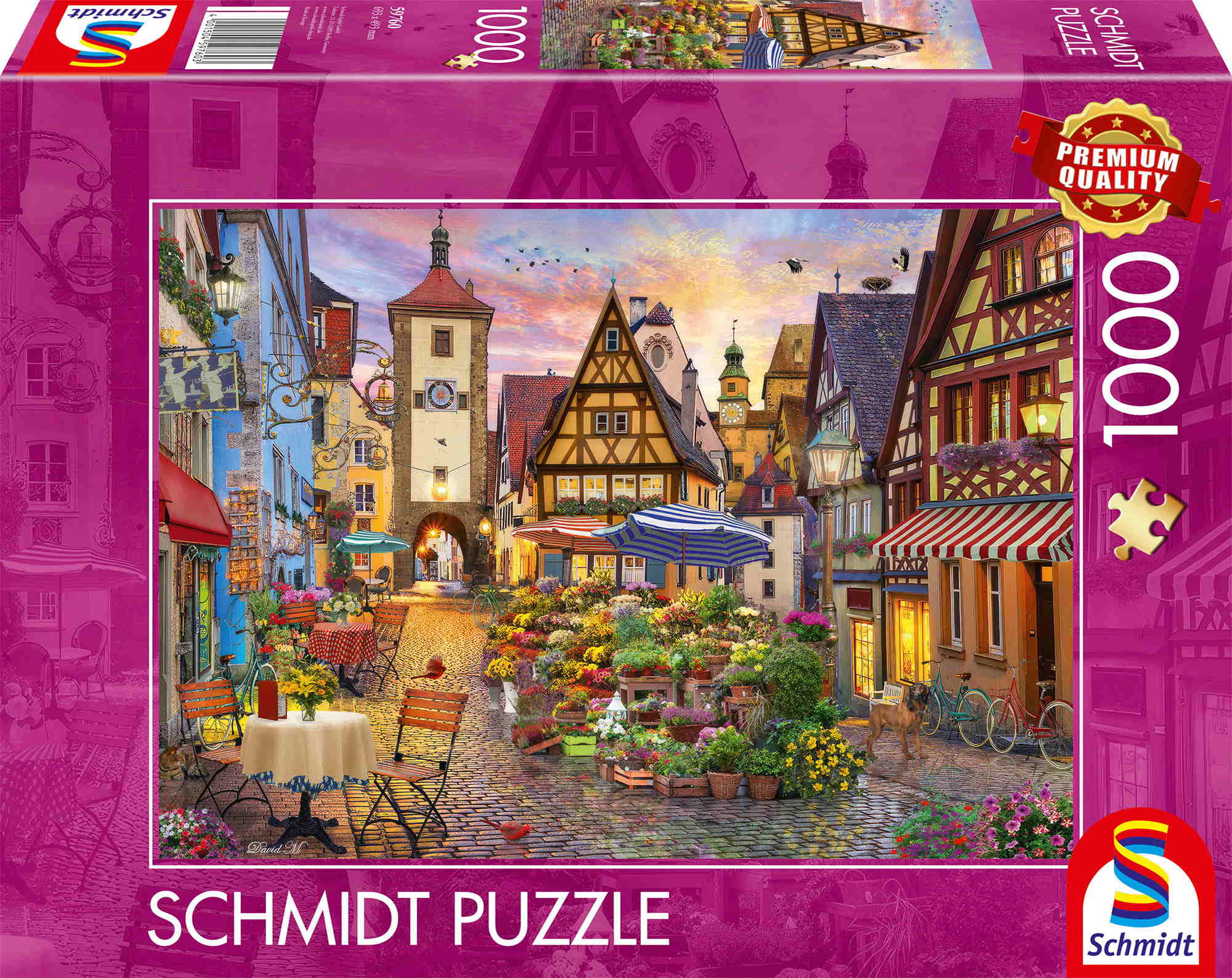 1000 Teile Schmidt Spiele Puzzle Romantisches Bayern Rothenburg ob der Tauber 59760