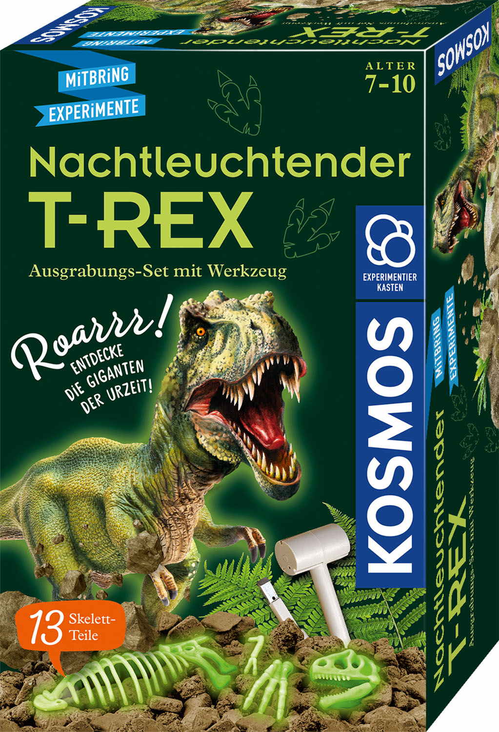 Kosmos Experimentieren Ausgrabung Nachtleuchtender T-REX 658021