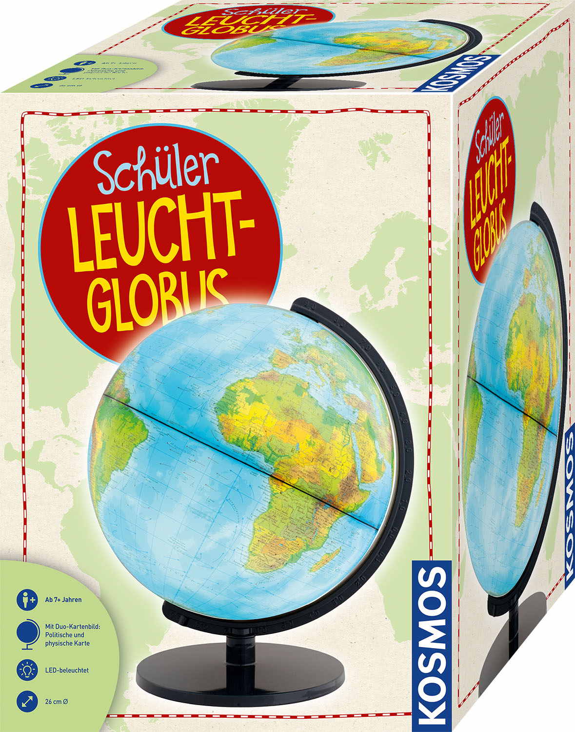 Kosmos Experimentieren Geografie & Universum Schüler Leucht-Globus (aufgebaut) 678036