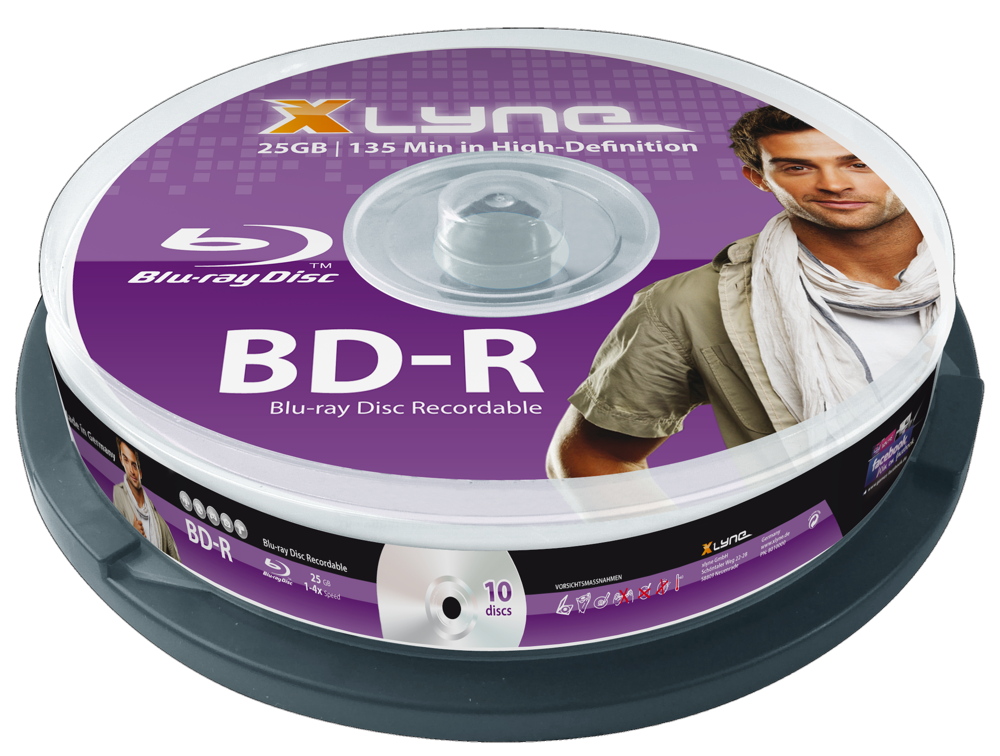 50 Xlyne Rohlinge Blu-ray BD-R 25GB 4x Spindel Sonderposten