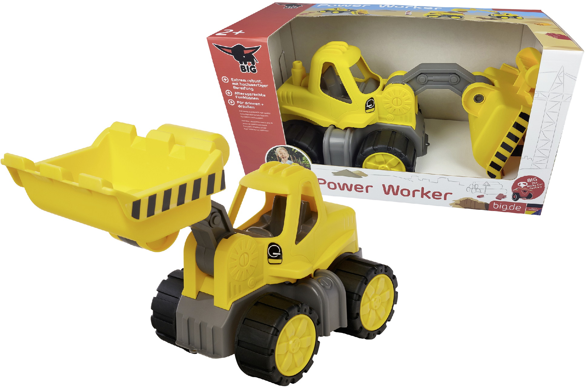BIG Indoor / Outdoor Spielzeug Fahrzeug Power Worker Classic Radlader 800054847