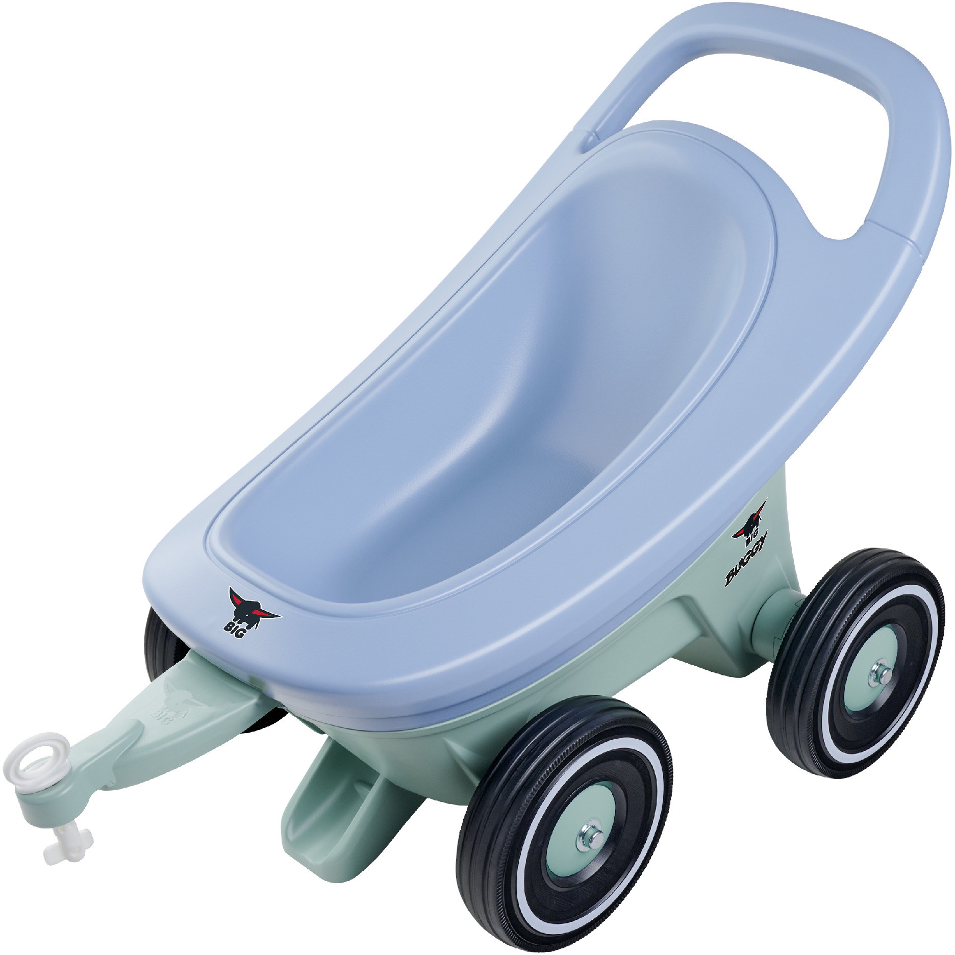 BIG Kleinkind 3in1 Lauflernwagen, Spielzeugwagen und Anhänger Bobby Car Buggy blau 800056254