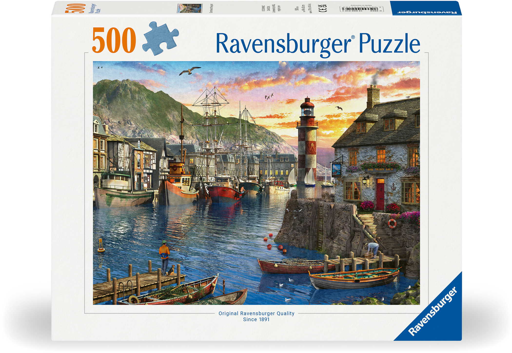 500 Teile Ravensburger Puzzle Morgens am Hafen 12000212