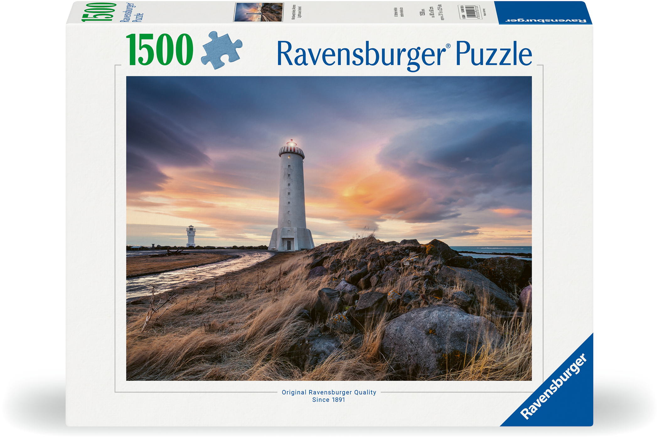 1500 Teile Ravensburger Puzzle Magische Stimmung �ber dem Leuchtturm von Akranes, Island 12000732