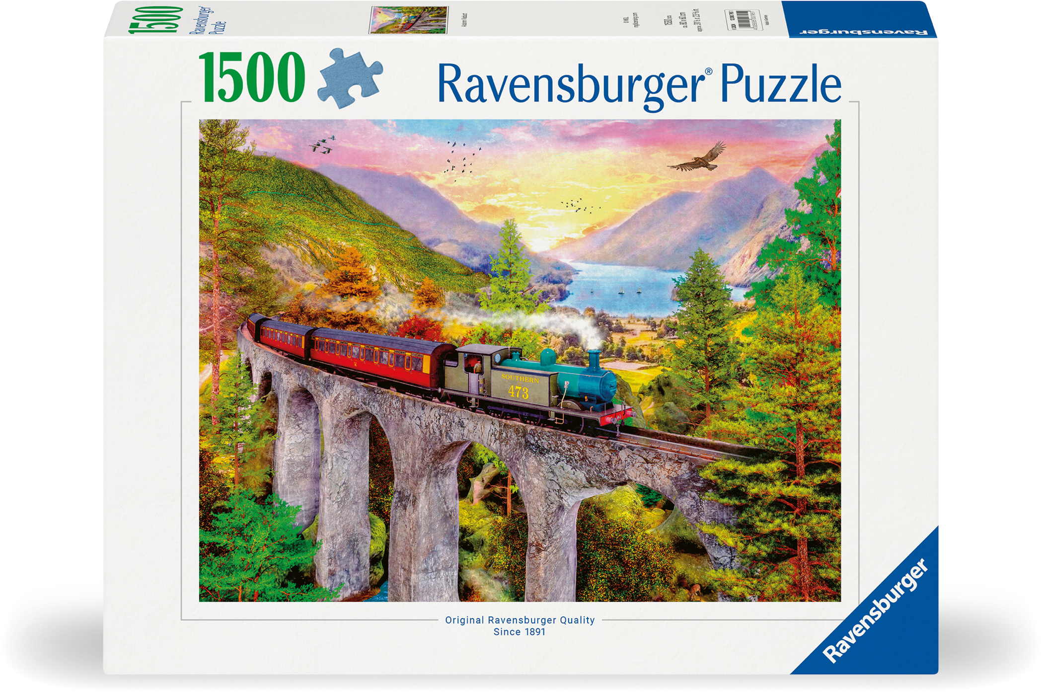 1500 Teile Ravensburger Puzzle Zugfahrt im Herbst 12000795