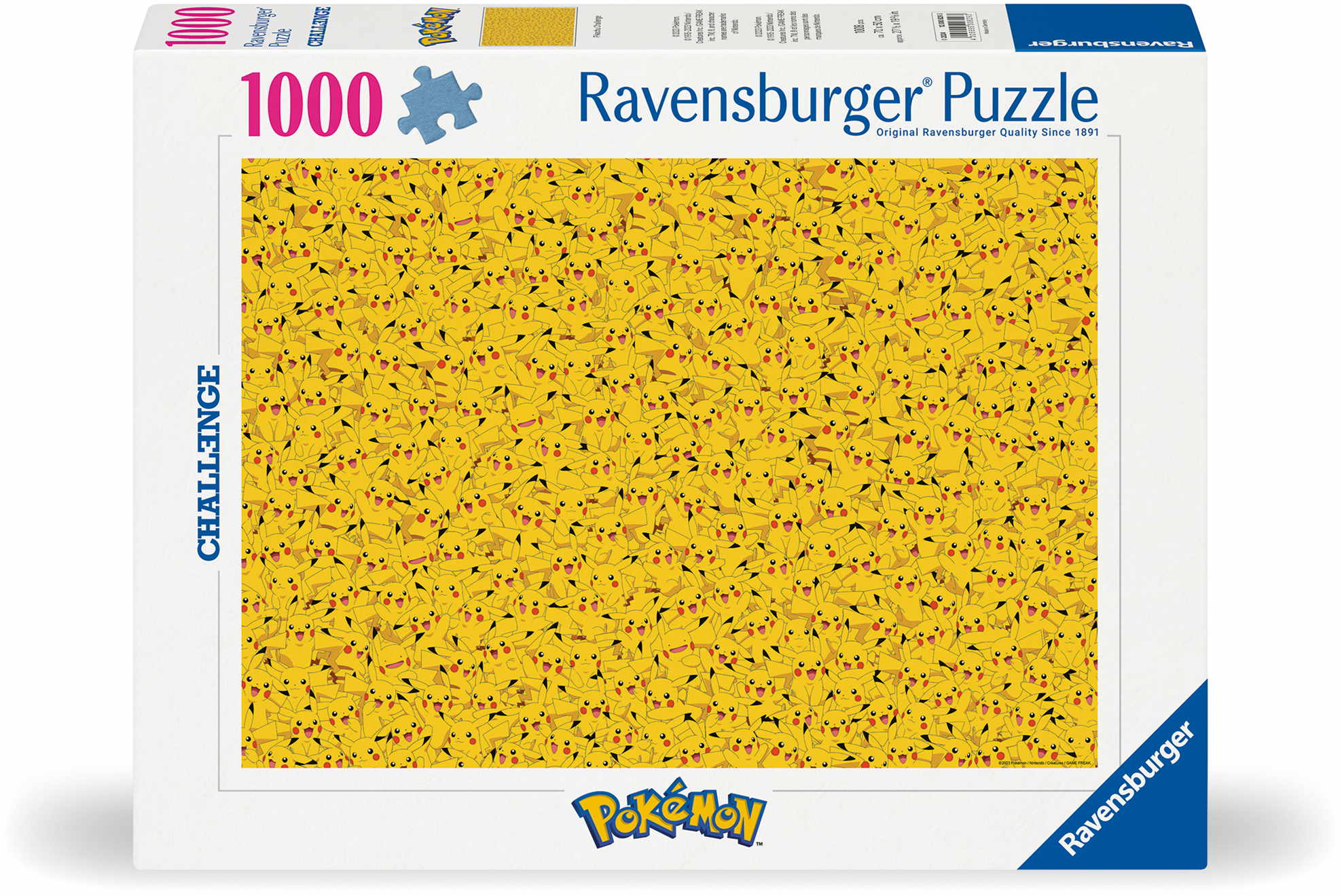 1000 Teile Ravensburger Puzzle Challenge Pokemon Pikachu 12000829