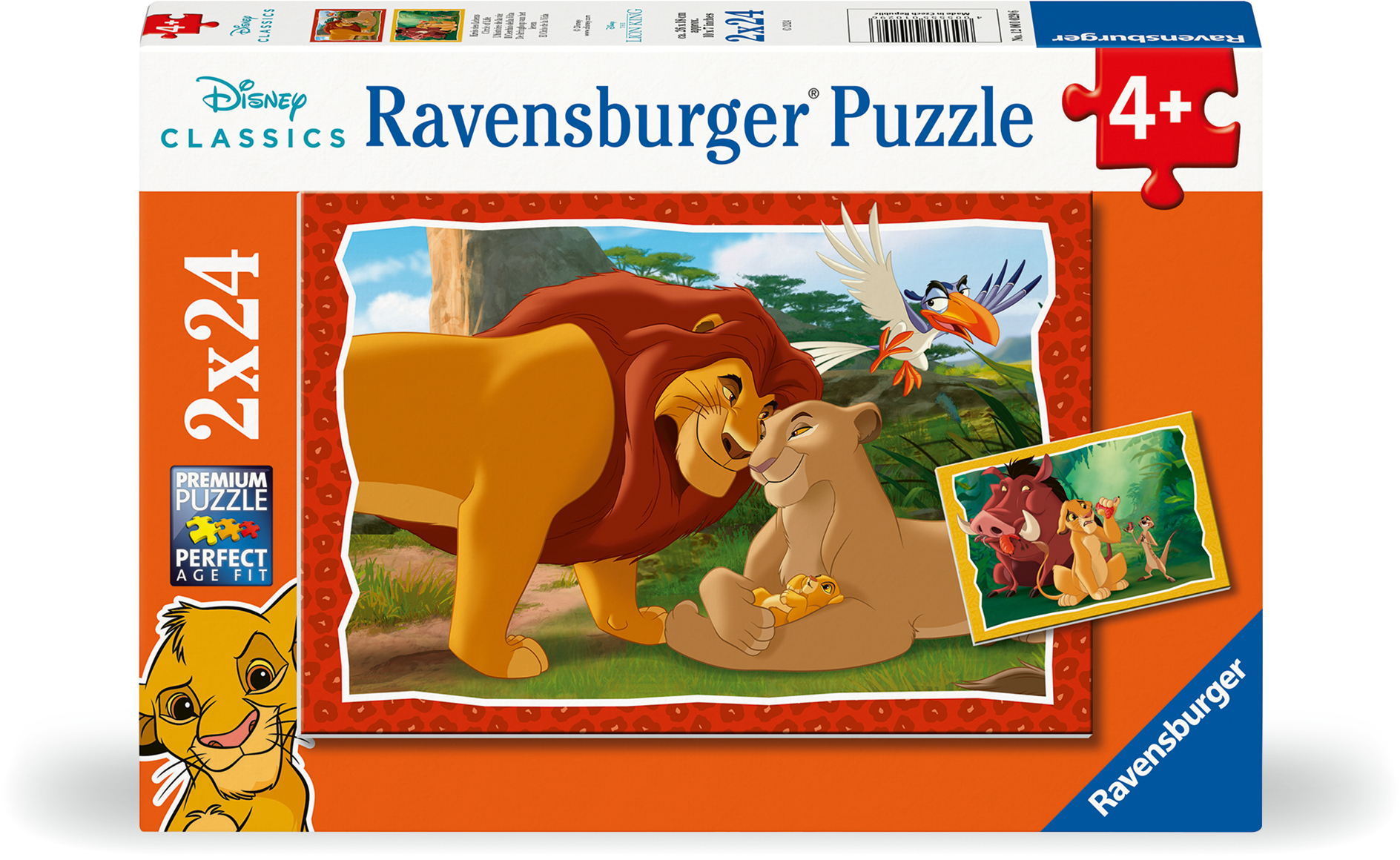 2 x 24 Teile Ravensburger Kinder Puzzle Disney Der König der Löwen Kreis des Lebens 12001029