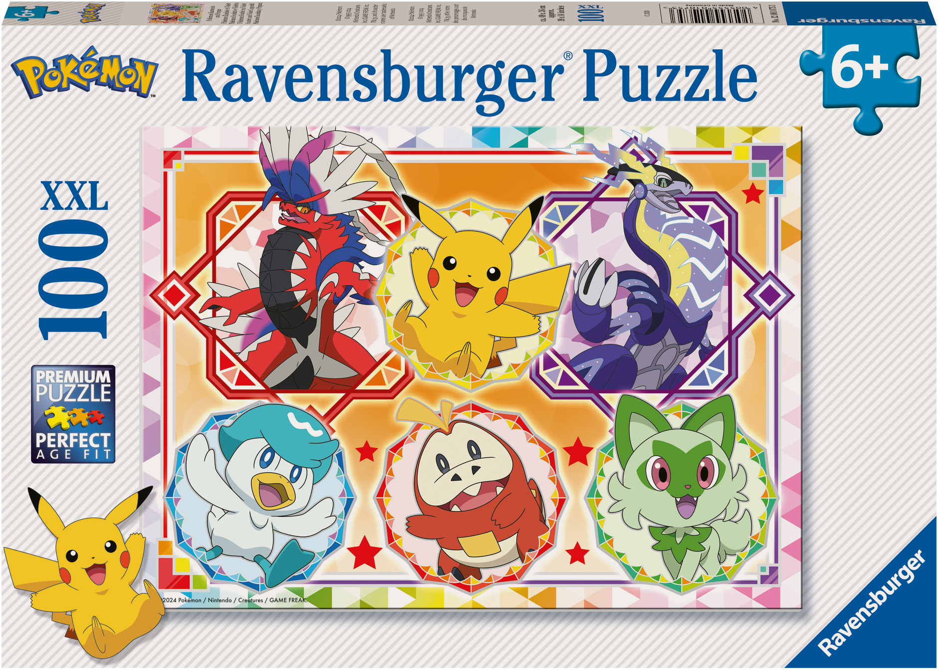 100 Teile Ravensburger Kinder Puzzle XXL Pokémon Karmesin und Purpur 12001075