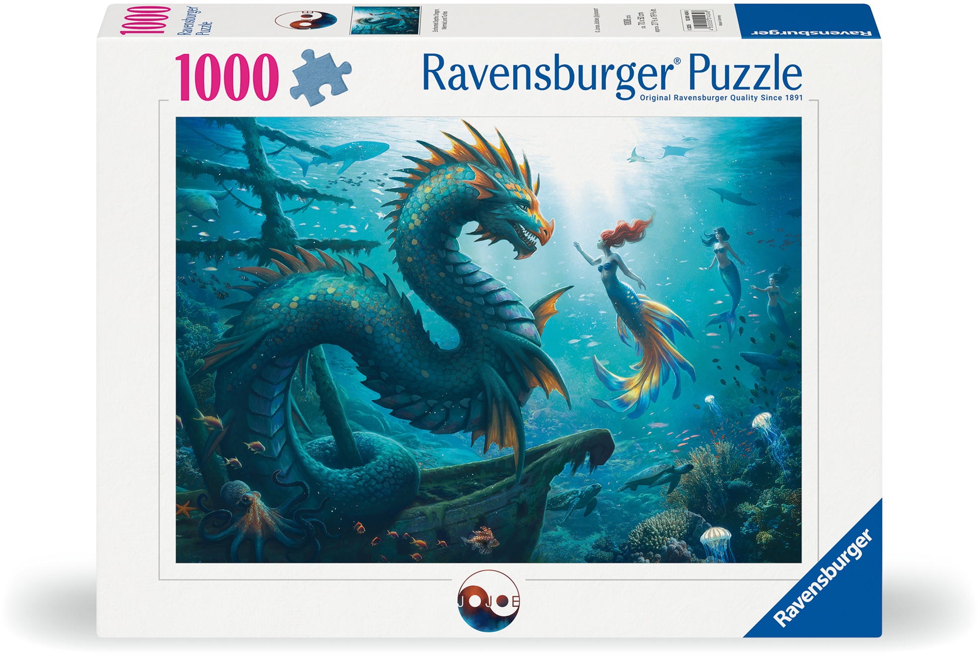 1000 Teile Ravensburger Puzzle Enchanted Depths Dragon, Mermaid and Turtles 12001434