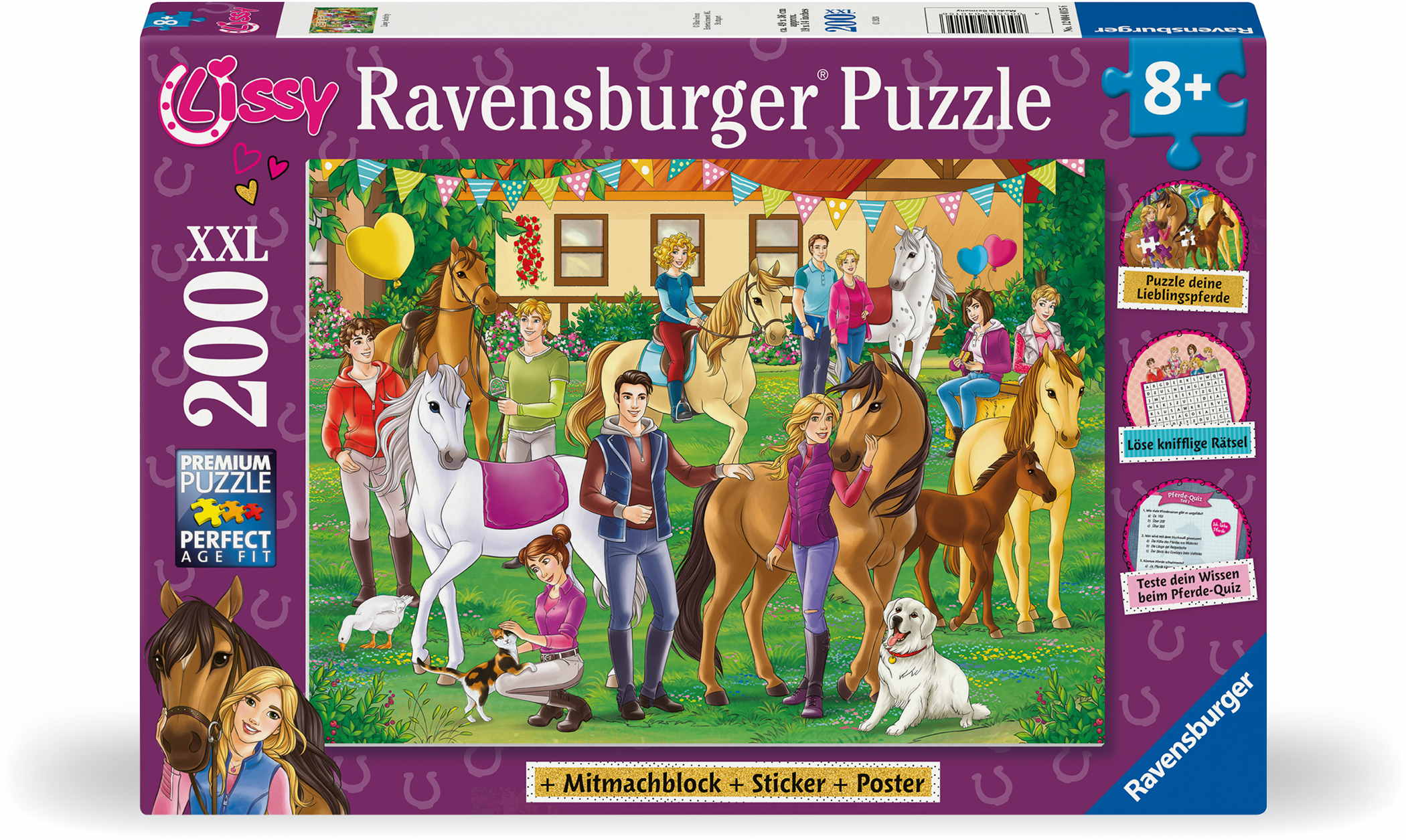 200 Teile Ravensburger Kinder Puzzle XXL Lissy Pony Activity Puzzle 12004015
