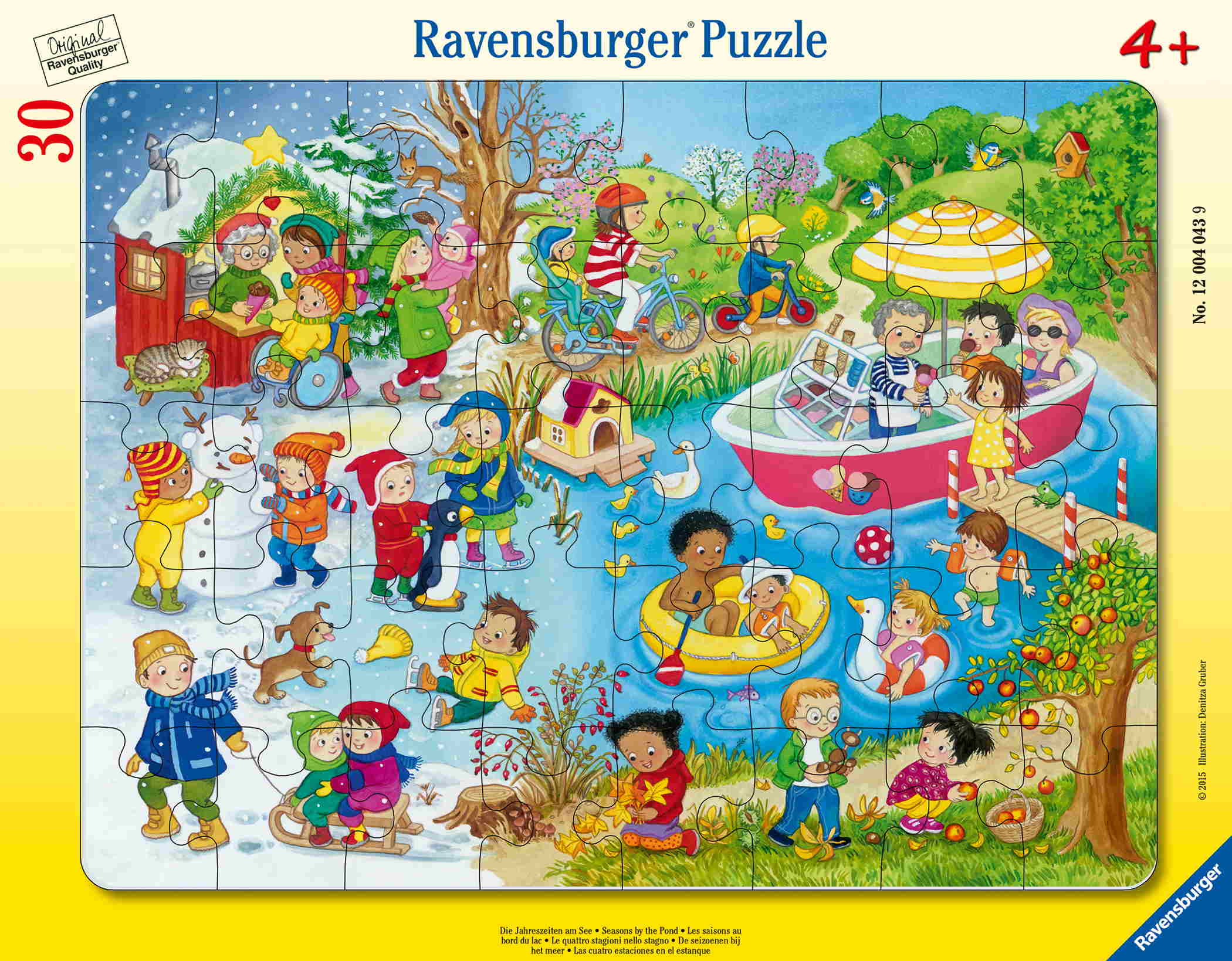 30 Teile Ravensburger Kinder Rahmen Puzzle Die Jahreszeiten am See 12004043