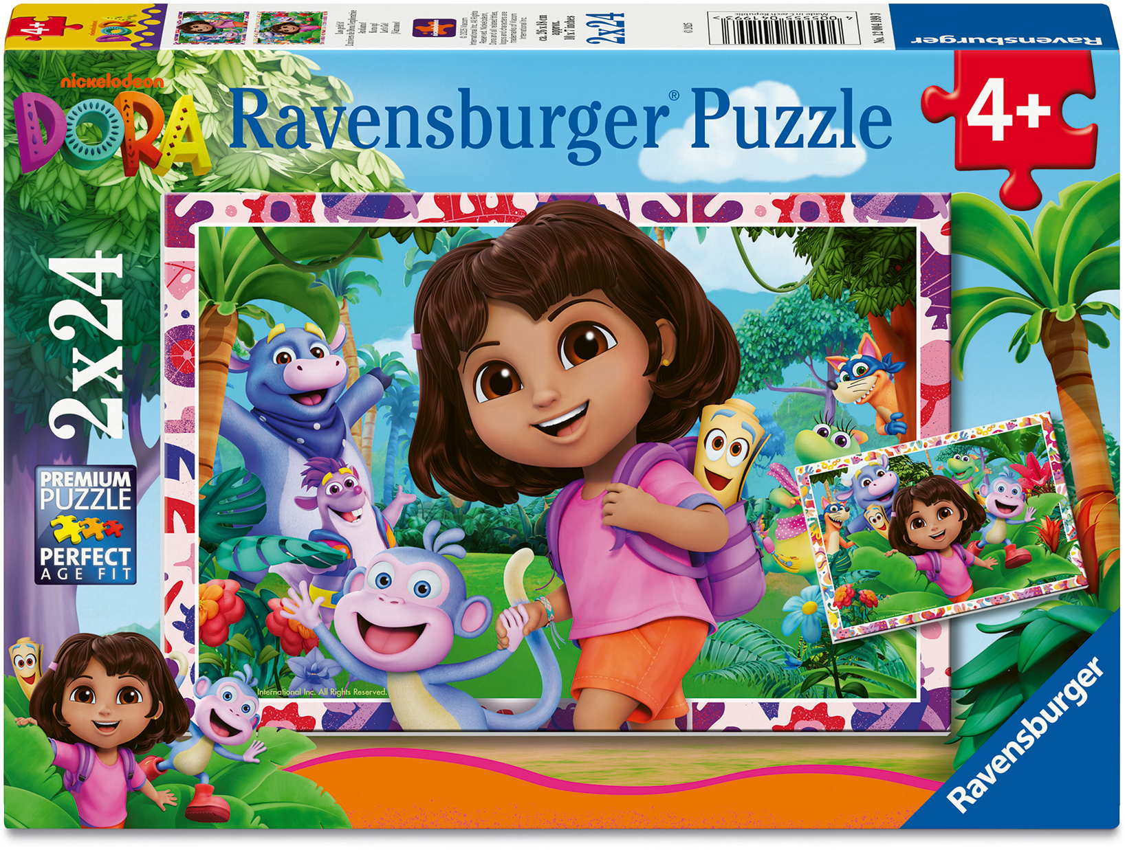 2 x 24 Teile Ravensburger Kinder Puzzle Dora the Explorer 12004199