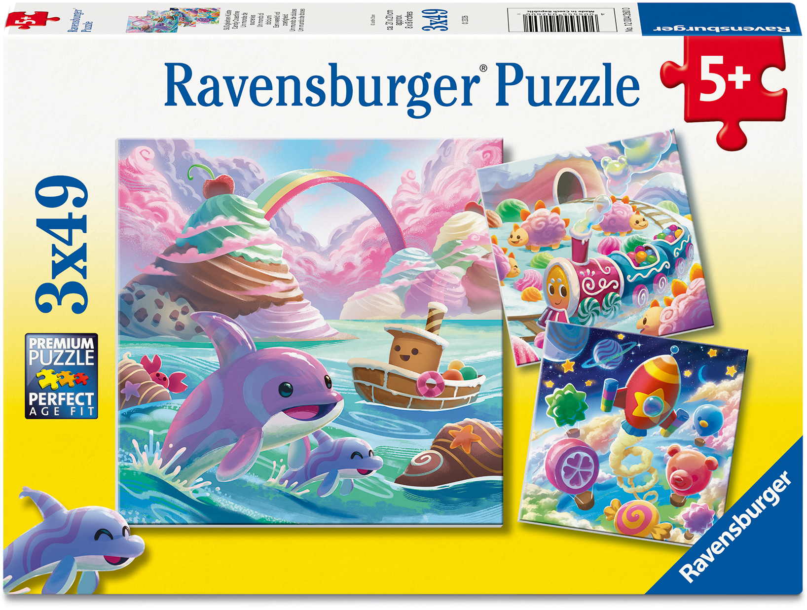 3 x 49 Teile Ravensburger Kinder Puzzle Süßigkeiten Küste 12004260