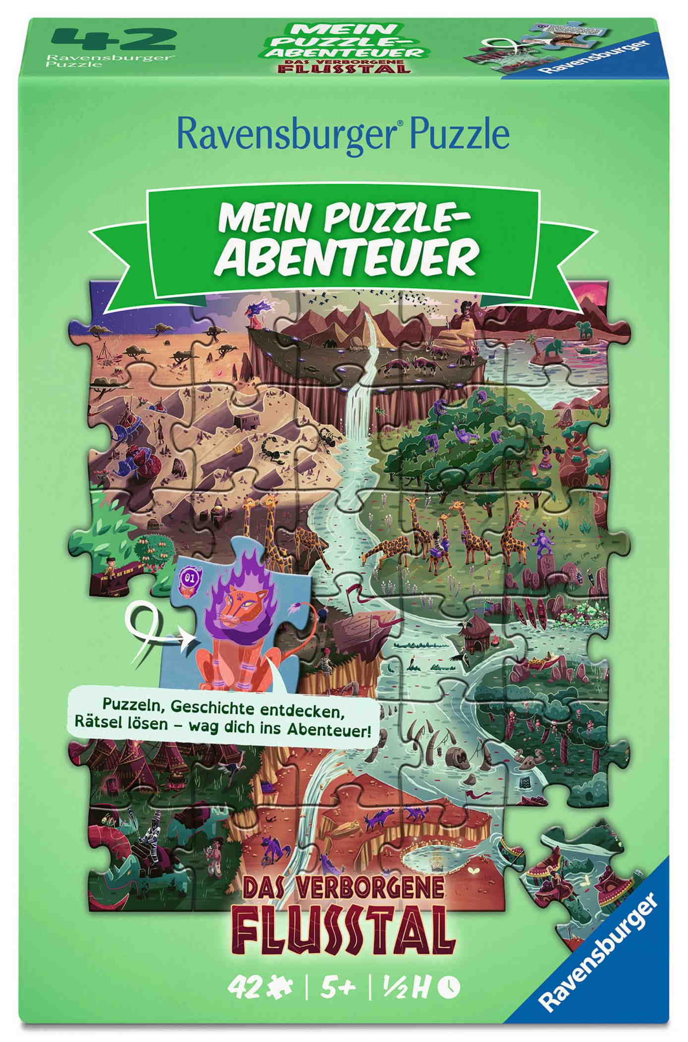 42 Teile Ravensburger Kinder Puzzle Mein Puzzle-Abenteuer Das verborgene Flusstal 12004313