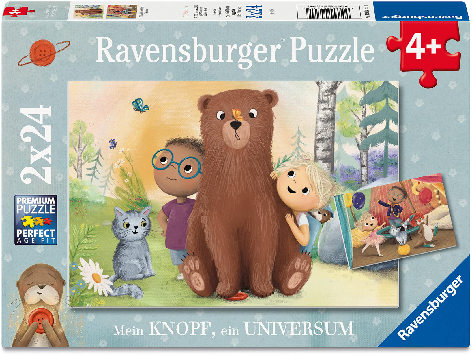 2 x 24 Teile Ravensburger Kinder Puzzle Mein Knopf, ein Universum 12004324