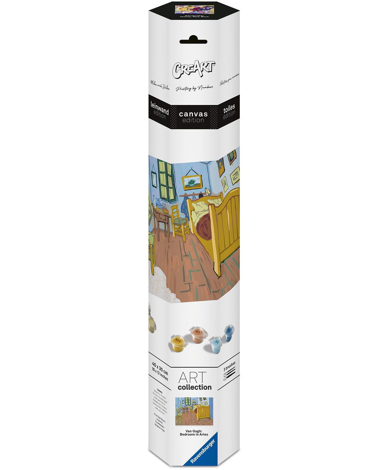Ravensburger Malen nach Zahlen CREART CANVAS Leinwand Schlafzimmer in Arles Van Gogh 12023097