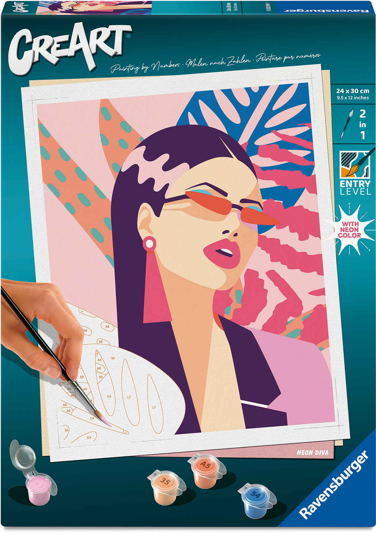 Ravensburger Malen nach Zahlen CREART Trend Serie C Neon Diva 12023099