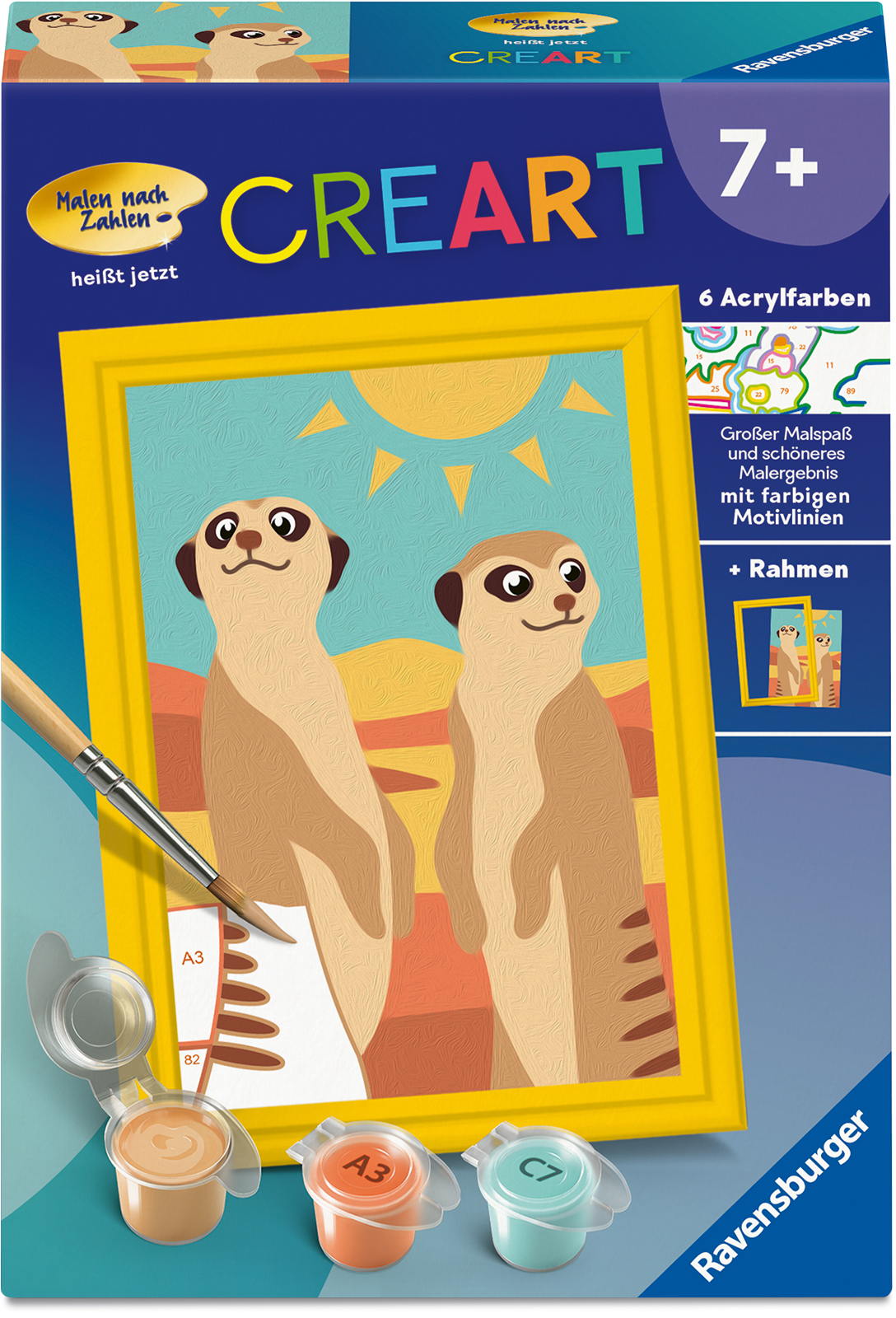 Ravensburger Malen nach Zahlen CREART Serie F Neugierige Erdmännchen 12023174