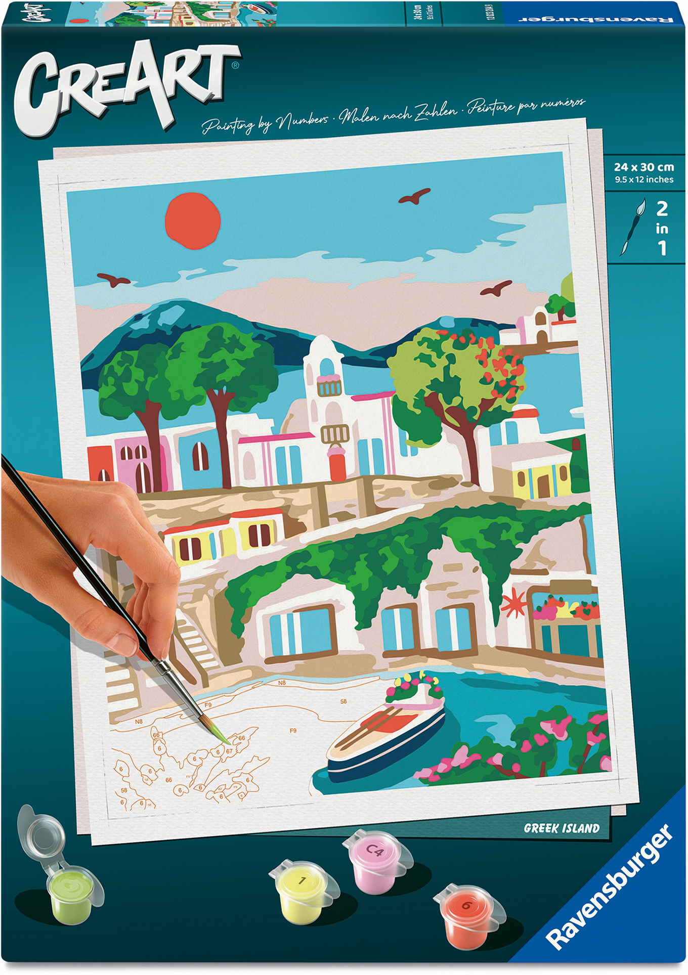Ravensburger Malen nach Zahlen CREART Trend Serie C Griechische Insel 12023204